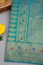Gadwal Silk Mehendi Green Saree