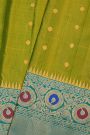 Gadwal Silk Mehendi Green Saree