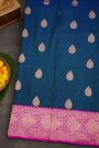 Banarasi Silk Peacock Blue Saree