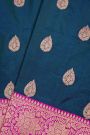 Banarasi Silk Peacock Blue Saree