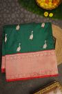Banarasi Silk Bottle Green Saree