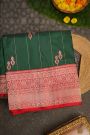 Banarasi Silk Bottle Green Saree