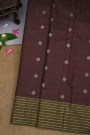 Kancheepuram Silk Dark Brown Saree