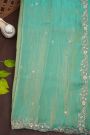Designer Tissue Sea Green Saree
