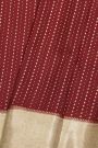 Mysore Crepe Maroon Saree