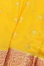 Mysore Crepe Yellow Saree