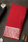 Mysore Crepe Red Saree