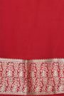 Mysore Crepe Red Saree