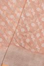 Chanderi Sico Peach Saree