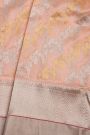 Chanderi Sico Peach Saree