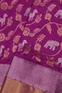 Chanderi Sico Purple Saree