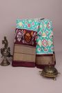 Ikat Silk Sea Green Saree