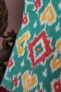 Ikat Silk Sea Green Saree
