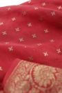 Banarasi Georgette Red Saree