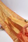 Venkatagiri Silk Light Orange Saree