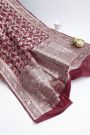 Banarasi Silk Maroon Saree