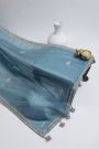 Designer Organza Teal Blue Saree