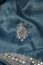 Designer Organza Teal Blue Saree