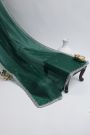 Designer Satin Organza Bottle Green Saree