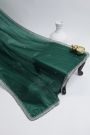 Designer Satin Organza Bottle Green Saree