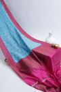 Designer Matka Silk Sky Blue Saree