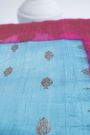 Designer Matka Silk Sky Blue Saree