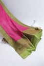 Designer Matka Silk Pink Saree