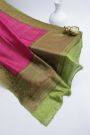 Designer Matka Silk Pink Saree