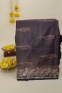 Designer Tussar Brown Saree
