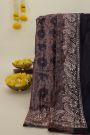 Designer Tussar Brown Saree