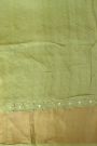 Designer Tussar Light Green Saree