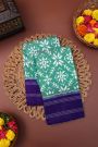 Ikat Silk Sea Green Saree