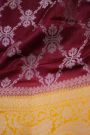 Designer Chiniya Maroon Saree