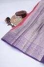 Designer Chiniya Red Saree