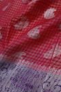Designer Chiniya Red Saree