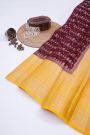 Designer Chiniya Maroon Saree