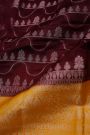 Designer Chiniya Maroon Saree