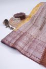 Designer Chiniya Yellow Saree