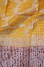 Designer Chiniya Yellow Saree
