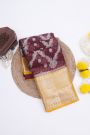 Designer Chiniya Maroon Saree