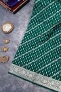 Matka Silk Bottle Green Saree