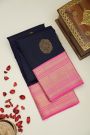 Kancheepuram Silk Navy Blue Saree