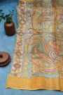 Kalamkari Tussar Blue Saree