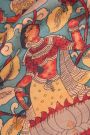 Kalamkari Silk Blue Saree