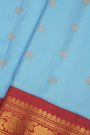 Gadwal Silk Sky Blue Saree