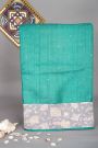 Designer Tussar Teal Green Saree