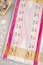 Designer Tussar Dual Colour Saree with Ikat fusion