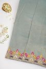 Designer Organza Grey Saree