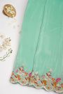 Designer Tissue Sea Green Saree