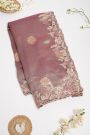 Designer Tissue Georgette Dusty Pink Saree